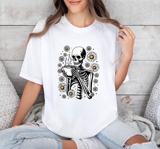 Sunflower Skeleton- Full Color DTF Transfer