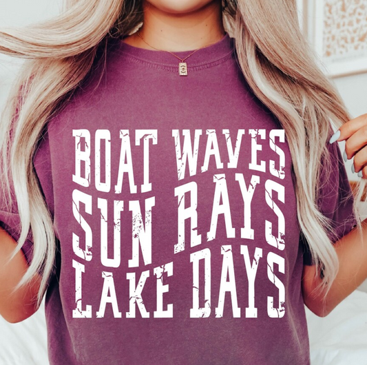Boat Waves, Sun Rays, Lake Days- DTF Transfer