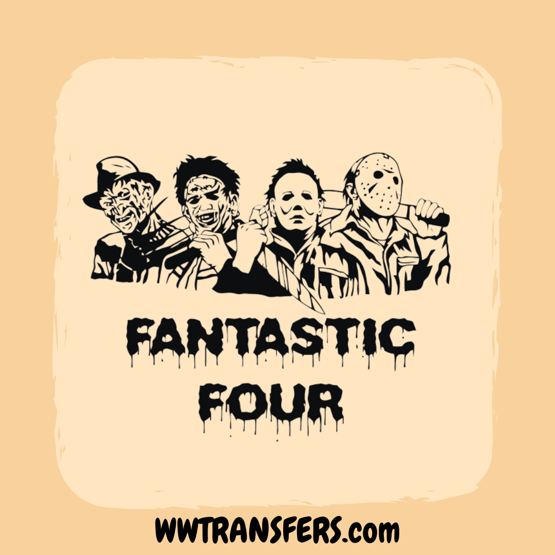 Fantastic Four - Halloween Screen Print Transfer