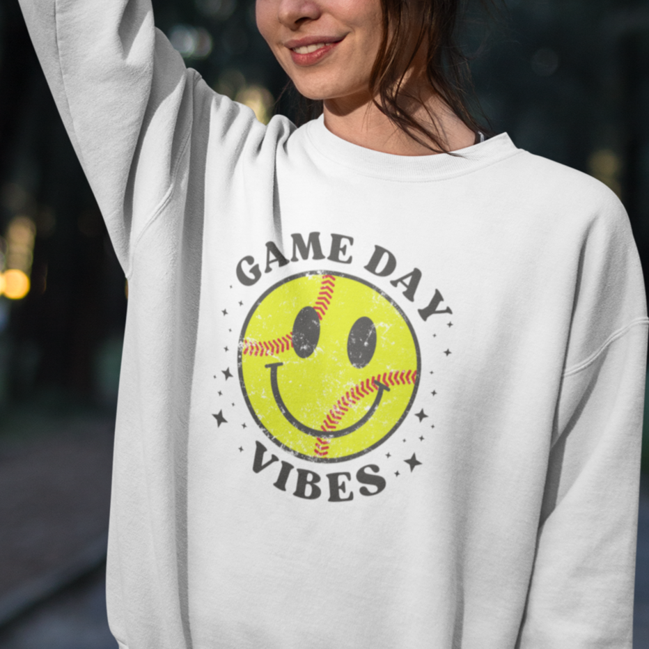 Game Day Vibes Softball - Full Color Heat Transfer