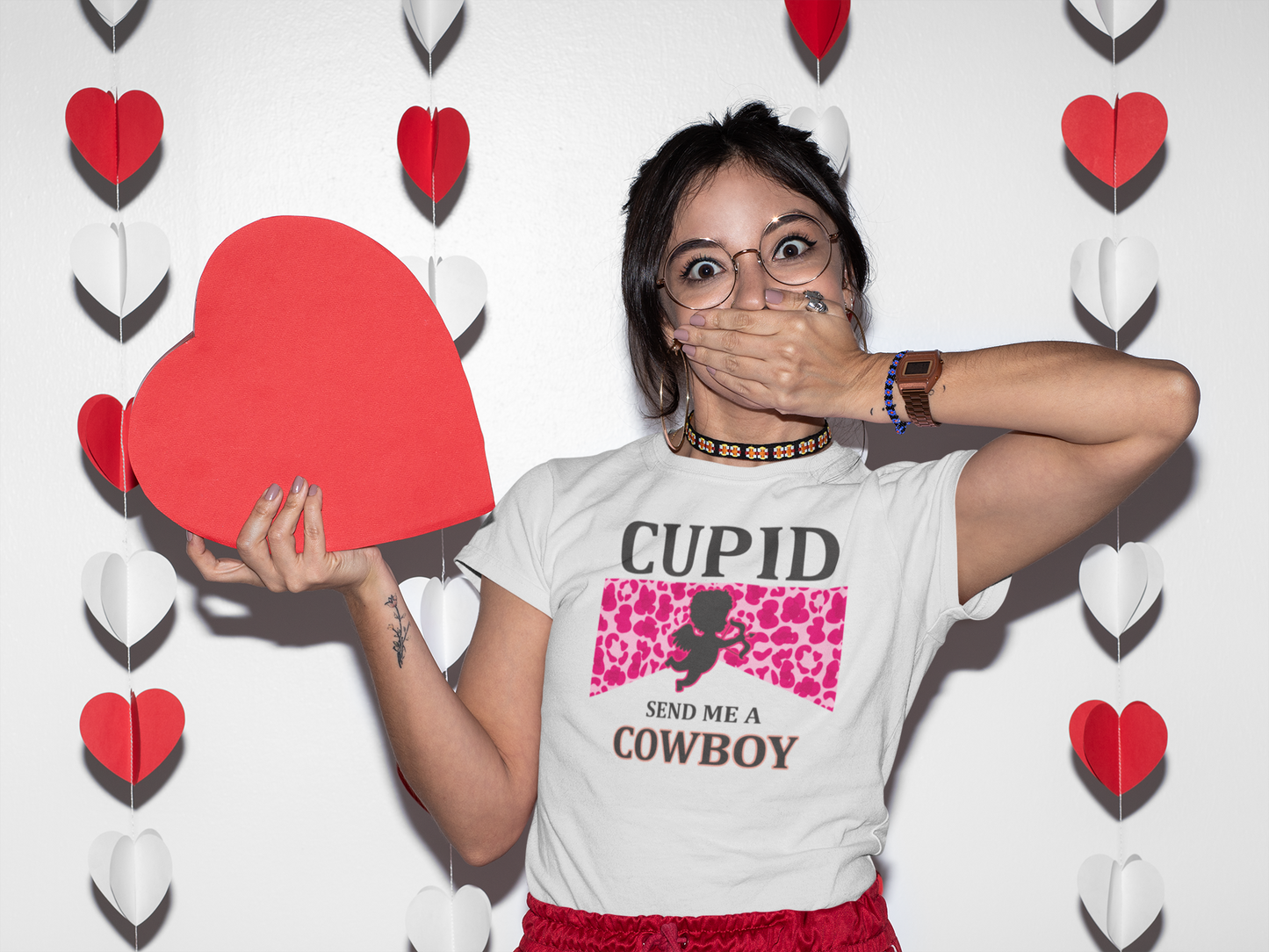 Cupid Send Me a Cowboy - Full Color Heat Transfer